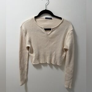 Brandy Melville Coco Cropped Top Cream Color